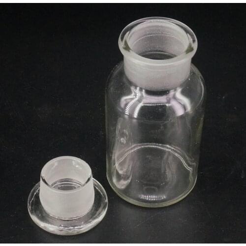 125ml Clear Glass Jar Wide Mouthed Reagent Bottle Chemical Experiment Ware Medicine Bottle