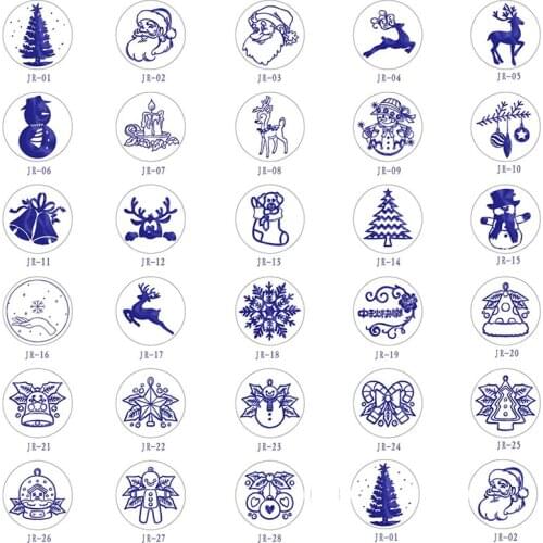 Xmas Bells Stamp Head DIY Christmas Bell Heads Santa Claus Wax Seal Elk Stamps Postage Journal Wedding Date Gifts Envelope Tools