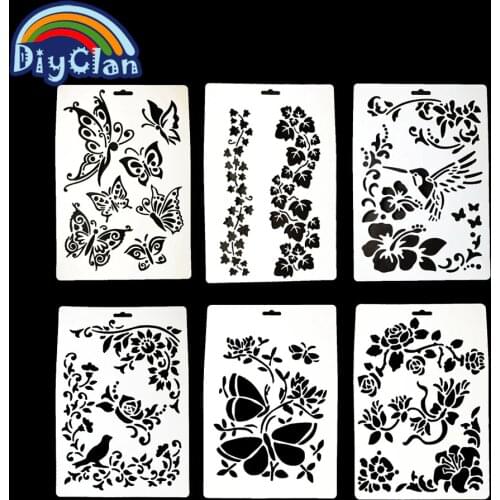 Butterfly Cake Stencils Cupcake Decorating Template bird Mold Baking Accessories stencil for leaves flowers diy scrapbooking