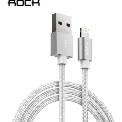 ROCK 2.4A USB Cable for iPhone Cable MFi Certificated for Lightning Fast Charging for iPhone XS Max XR X 8 7 6 5 Plus iPad iOS