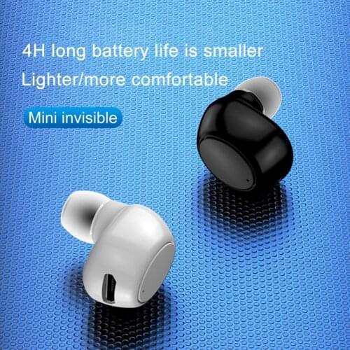 1Pc Mini Earbuds X6 Bluetooth 5.0 Wireless Earphone Headphone Waterproof Mini In-ear Headset Earbuds Bluetooth Earphone with Mic
