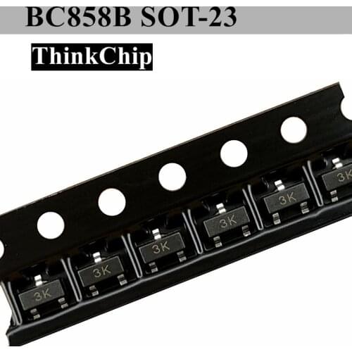 1000pcs) BC858B BC858 SOT-23 SMD Triode PNP signal transistor (Marking 3K)