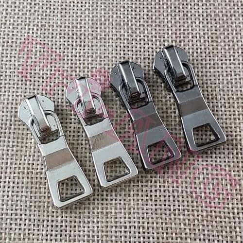 20pcs/lot, Fashion Bags Garment Accessories Silver Black Color 5# Zipper Sliders for Metal Zippers Only