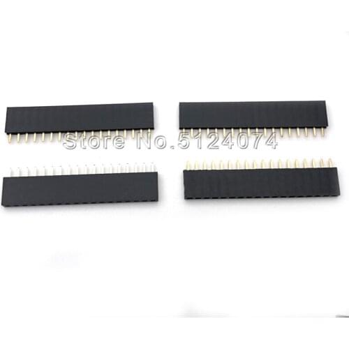 20pcs/lot Single row female 18pin spacing 2.54 mm row pin socket female seat 1*18P straight needle connector