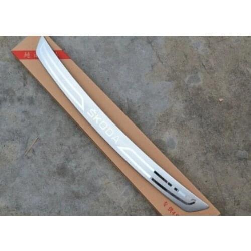 2013 for Skoda Rapid Stainless steel protective rear bumper Sill