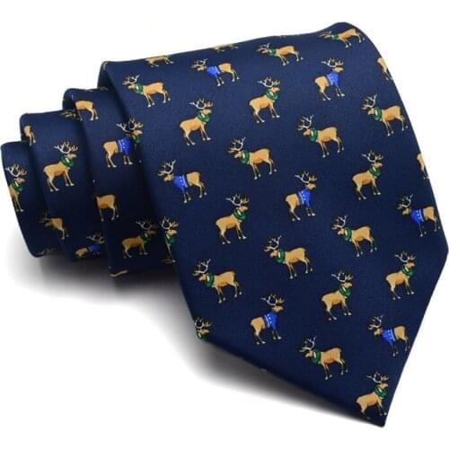 2020 New Fashion Men Tie Designer Brand Animal Print 8CM Wide Neck Ties Gentleman Business Suit Necktie Western Style Gift Box