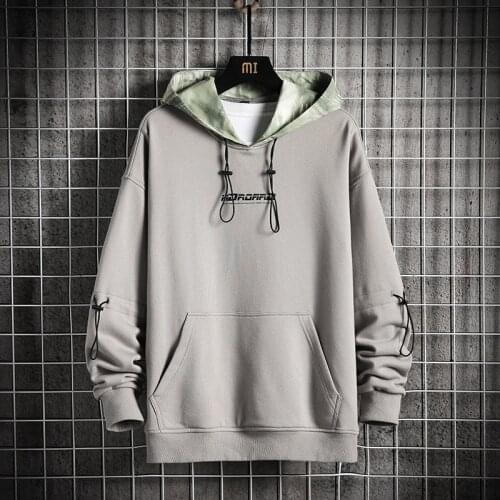 2021 Hoodie Sweatshirts MenS For Flannel Fleece Style Hip Hop Punk Streetwear Casual Black White Long-Sleeved