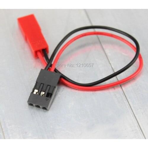50 Pieces lot JST Female To JR Futaba Servo Male Connector Adapter Cable For RC Battery