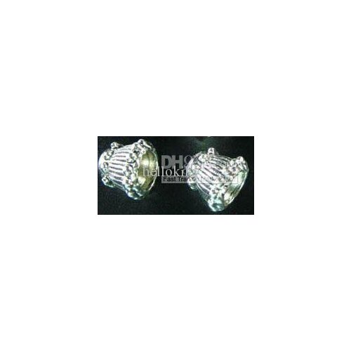 630Pcs Tibetan Silver Color ornate jar bead caps 8mm A393