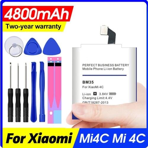BM35 Mobile Phone Battery For Xiaomi 4C Mi4C Mi 4C Bateria Accumulator 4600mAh Battery