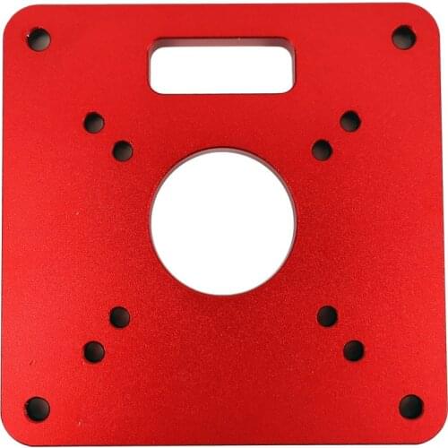 KKMOON Aluminum Router Table Insert Plate Red Universal Trimming Machine Flip Board for Woodworking Benches Router Table Plate