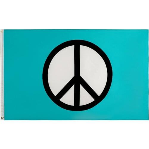 Candiway wave World peace flag Banner Brass buttonhole 90*150cm Guevara Fluttering universal peace flags Decoration