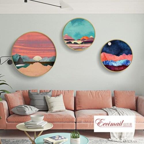 EECAMAIL Diamond Painting Full Diamond Living Room Warm Modern Nordic Diamond Cross Stitch Round Series Bedroom Diamond Embroide