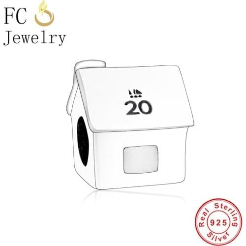 FC Jewelry Fit Original Charm Bracelet Real 925 Sterling Silver Tiny House Sign Bead For Making Women Valentine Berloque 2021