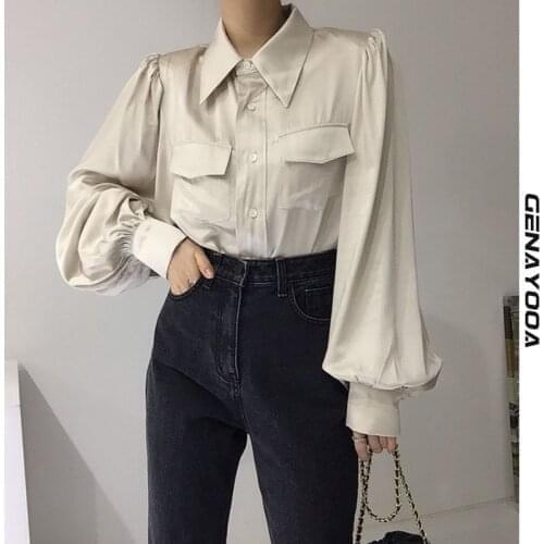 Женские модные рубашки Genayooa China At AliExpress