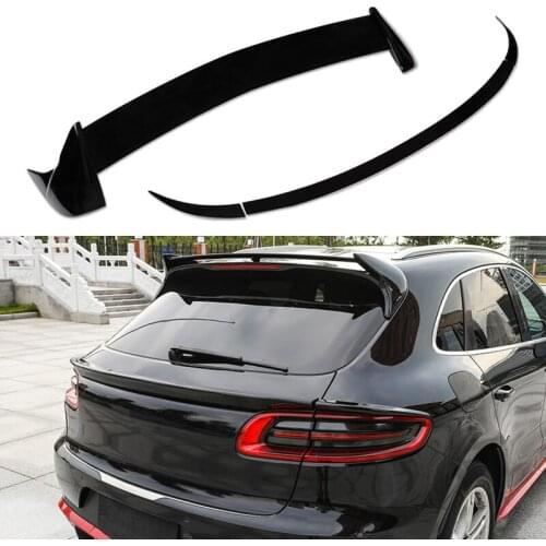 For Porsche Cayenne 2018-2021 Glossy ABS Black Rear Trunk Spoiler Wing Moulding Cover Trim Car Accessories