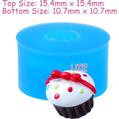 GYL533U 15.4mm Cupcake Silicone Mold Fondant Cake Decoration Candy Resin Clay Earrings Necklace Craft Soap Candle FOOD SAFE