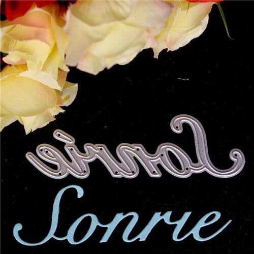 Spanish word text Metal Cutting Dies for Diy Scrapbooking Die Cut New Cuts Paper Card Making Craft Photo