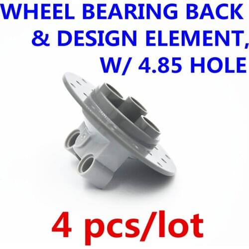 MOC Building Blocks Technical Parts 4pcs WHEEL BEARING BACK & DESIGN ELEMENT, W/ 4.85 HOLE compatible with lego for Kids Toy