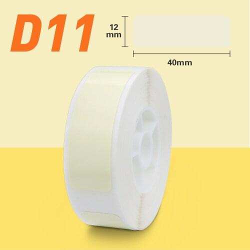 D11 Label Paper Printer Ribbon Pure Color 12*40mm for Niimbot D11 Portable Printer D11 Labeller School Stationery Waterproof