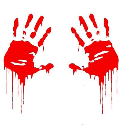 Hot Sell Zombie Bloody Hands Print Car Sticker Sunscreen Anti-UV Fashion Stickers Door and Window Stickers