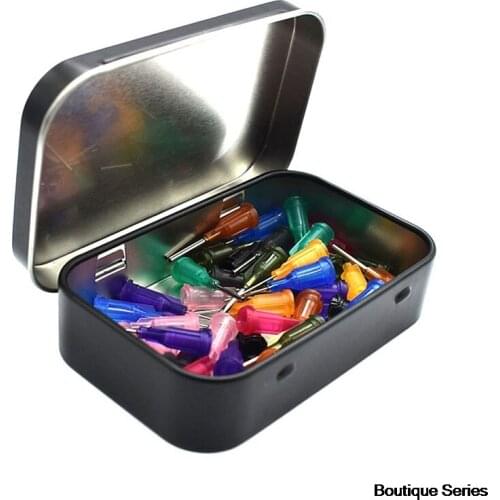 Survival Kit Small Empty Metal Silver Black Flip Lid Delicate Storage Box for Key Candy