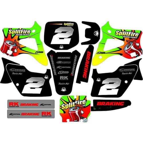 Motocross Team 3M STICKERS GRAPHICS BACKGROUNDS DECALS Kits For KAWASAKI KX125 KX250 1994 1995 1996 1997 1998 KX 125 KX 250