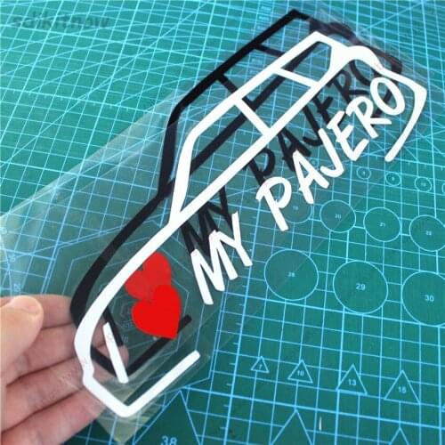 New I love my car Vinly Decal Styling Door Windows Trunk Sticker For MITSUBISHI Pajero 2 3 4 accessories