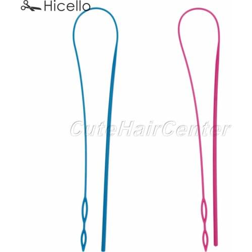 Plastic Drawsting Threader Replace Adding Rope 2 size eyes Belt Wearing Wrap Weaving Tool Blue Red 58cm 23in Hicello