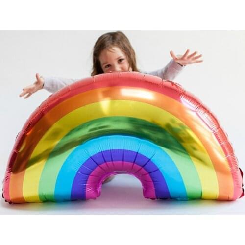Rainbow balloon can be floated empty toy balloon pie baby birthday party decoration rainbow aluminum balloon