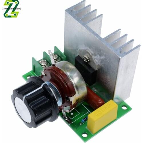 AC 220V 4000W Governor Motor Speed Controller Thermostat Electronic Voltage Regulator Module Voltage SCR Governor