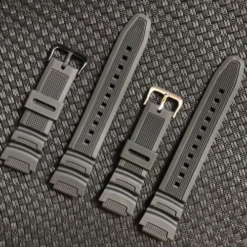 Watch Band Convex PU Strap 18mm Rubber Silicone Bracelet For AQ - S810W AE-1000 AE-1200W SGW-500H 400H 300H W-S200H AEQ-110W