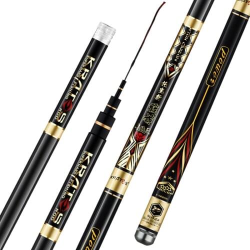 3.6m-9.0m Fishing Rod High Carbon Fiber Hand Pole Ultra Light and Super Hard Fishing Olta 19 Tone Long Section Nesting Sticks
