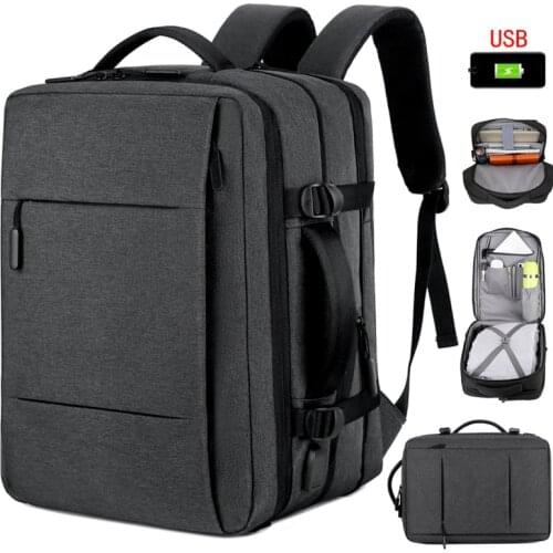 Large Capacity Expandable Men Backpack USB Charging Male Laptop Bagpack Waterproof Business Travel Back Pack Luggage Bags