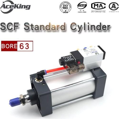 SCF standard cylinder with valve SCF63X25X50X100X150X200X500X1000 solenoid valve integrated cylinder - with magnetic plus 6