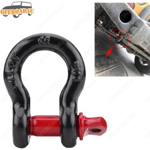 Heavy Duty Recovery Shackle D Bow Shackle 4.75T 3.25T 2T Trailer Hook Vehicle Towing D Ring Shcakle 4x4 Offraod Truck parts