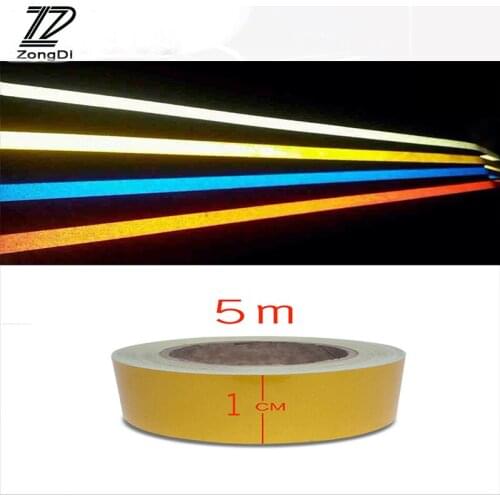 ZD 500*1CM For Audi A4 B7 B5 A6 C6 Q5 Honda Civic 2006-2011 Fit Accord CRV Car Warning Reflective Waterproof Strip Sticker Cover