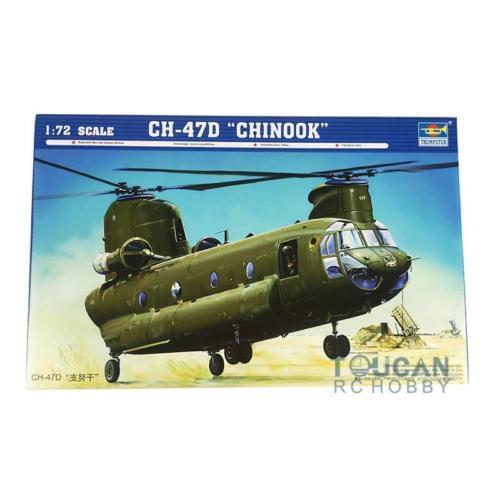 Trumpeter 01622 1/72 CH-47D Chinook Transport Helicopter Static Kit Model DIY TH05334-SMT2