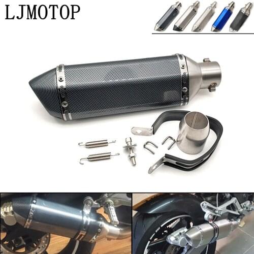 36-51mm Universal Modified Motorcycle Exhaust Muffler with DB Killer For Kawasaki VERSYS 650 ZG1000 ZX6 9R R400 ZRX 1100 1200