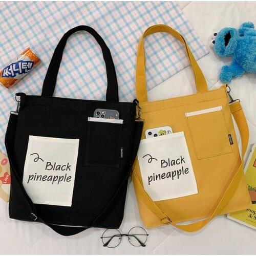 Women handbag new canvas bag female student class bag Korean shoulder bag messenger bag