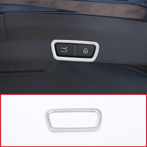 1pcs For Alfa Romeo Stelvio(949) 2017-2020 ABS Matt Chrome Car Interior Rear Tail Door Switch Button Frame Trim Accessories