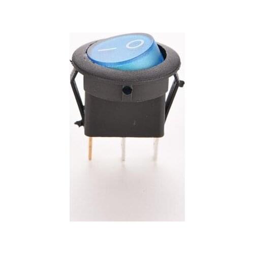 12V 16A On/Off LED Lighted Round Rocker Switch Car Dash Dashboard Boat Truck Boat Home Blue