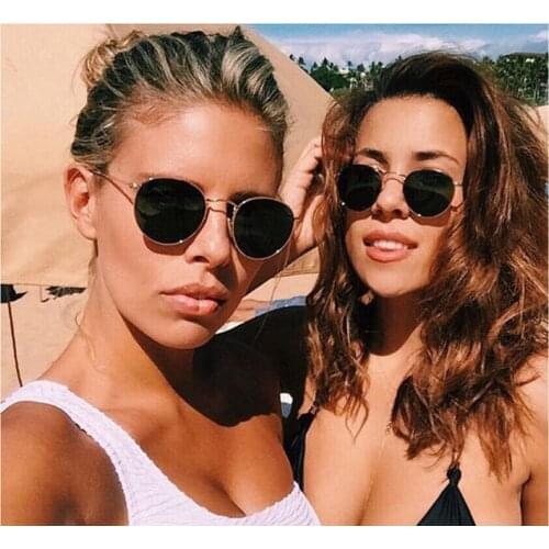 2021 Fashion Retro Round Vintage Sunglasses Men Women Luxury Brand Design Sun Glasses Small Eyewear Lunette Soleil Masculino