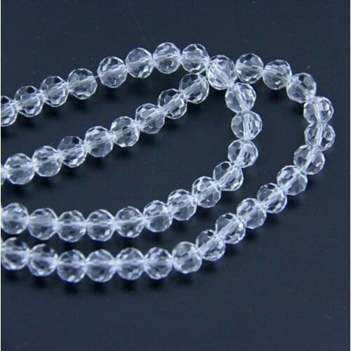 720-5000pcs Beads For Craft Jewelry 6-8mm Clear Crystal Quartz Faceted Beads DIY Bracelet & Design Special Necklace Gifts