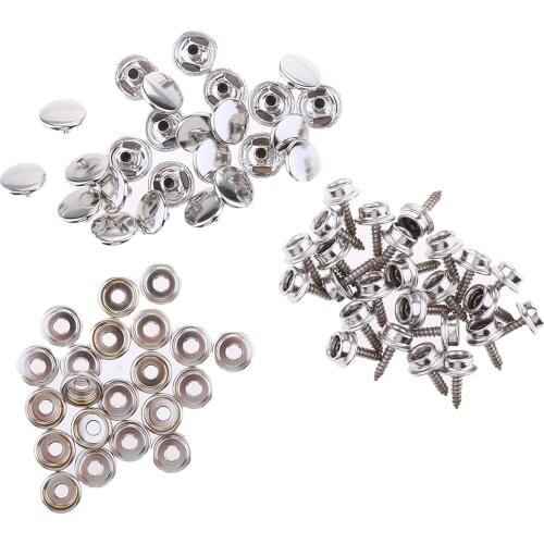 75x Snap Button 15mm Screw Studs Fastener Socket for Canvas Tent Cover Boat