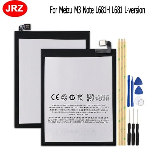 BT61 Phone Battery For Meizu M3 Note L681H L681 L-version 4000mAh Hight Capacity 3.85V Top Quality Replacement Batteries+Tools