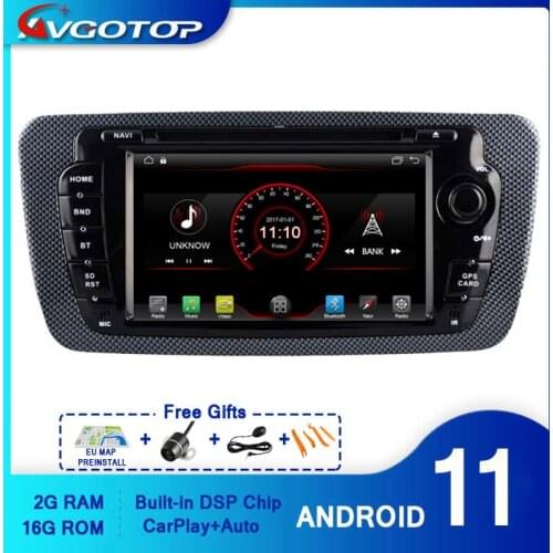 AVGOTOP Android 10 WINCE Bluetooth GPS Car Radio DVD Player for SEAT IBIZA 2G 16G MP3 MP4 Wifi Vehicle Multimedia