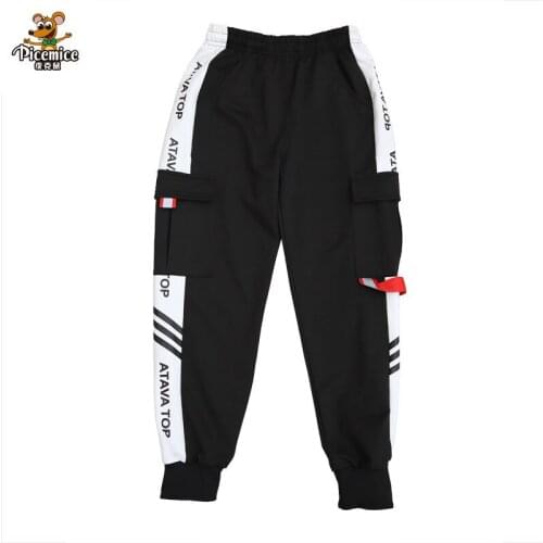 Spring Autumn Kids Trousers Sport Boys Pants Cotton Teenage Children Pants Hip-hop Style Kids Boy Clothes 4 6 8 10 12 14 Year