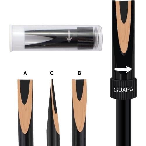 Easy Peel-Off Wood Pencil Sharpener Sharpen Tip Thin Precision Sharpening Tools for Permanent Makeup Microblading Eyebrow Lips