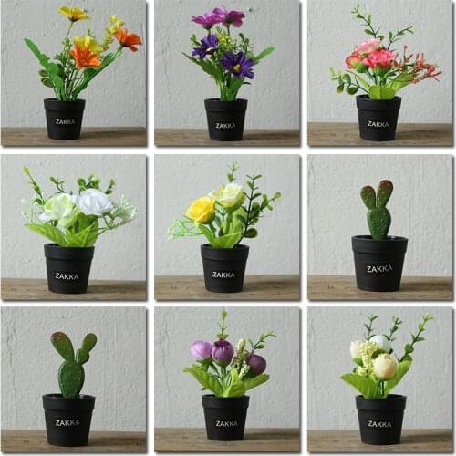 Artificial Flower Simulation Rose Buds Fake Spring Star Flower Family Reunion Wedding Decoration Plant Potted Plants